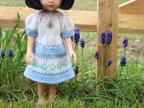 12-inch Dolls Norwegian Dress Knitting Pattern