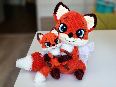 Goldie the Fox Crochet Pattern Amigurumi stuffed baby toy