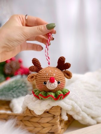 Häkelanleitung amigurumi Weihnachtsschmuck 6 Zeichen