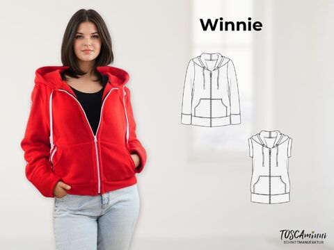 Sweat Jacket Winnie Size 34-54 Pattern + Sewing Instructions