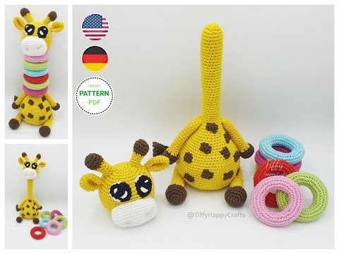 Tiffy The Lovely Giraffe Stacking Toy | Amigurumi Crochet Pattern PDF