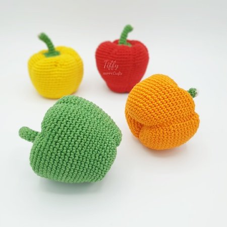 The Perfect Bell Peppers | Crochet fruits and vegetable Pattern PDF
