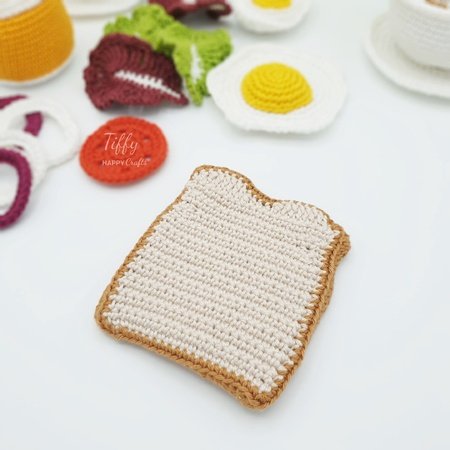 Bread Slice| Slice of Toast | Crochet Play Food Pattern PDF