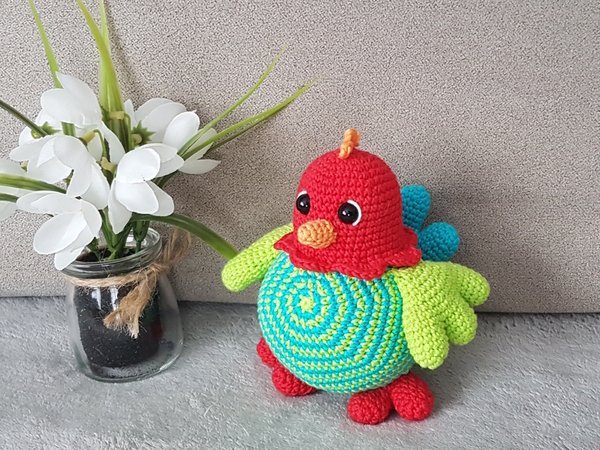 Fröhliche Osterhühner selber häkeln - Häkelanleitung