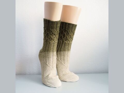 Juliana - sock pattern with smocked texture