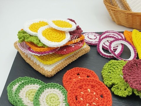 Sandwich Play Set | Amigurumi Crochet Play Food Pattern PDF