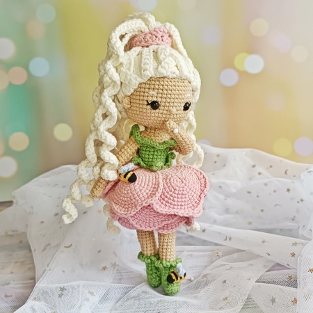 Häkelanleitung Puppe, Blumenfee Amigurumi