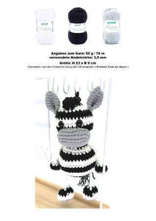 Zebra Schlenkertier, Taschenbaumler - Häkelanleitung