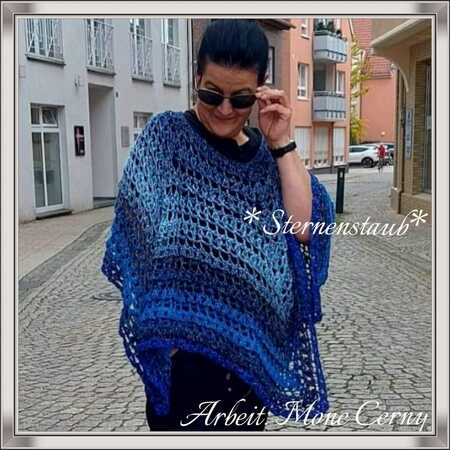 RVO Raglan von oben Poncho häkeln - Häkelanleitung