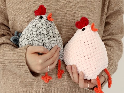 "Sweet Big Chicks" - Häkelanleitung für Hühner zum Knuddeln