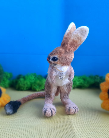 Miniature Jerboa Crochet pattern, Realistic animal toy, Rodent toys