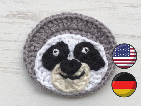 Sloth Appliqué Crochet Pattern