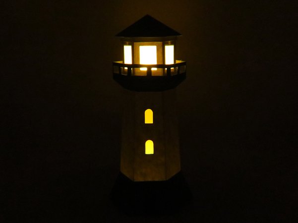 Dekoleuchte – Leuchtturm – Bastelanleitung und Vorlagen