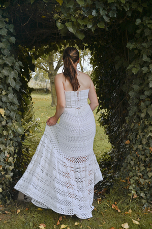 Gehäkeltes Hochzeitskleid "Evie"