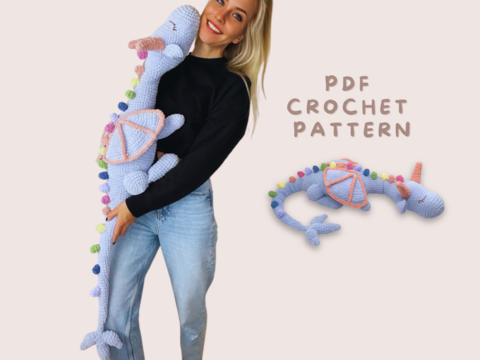 Crochet Pattern: XXL fairy dragon | 1,2m | 47"