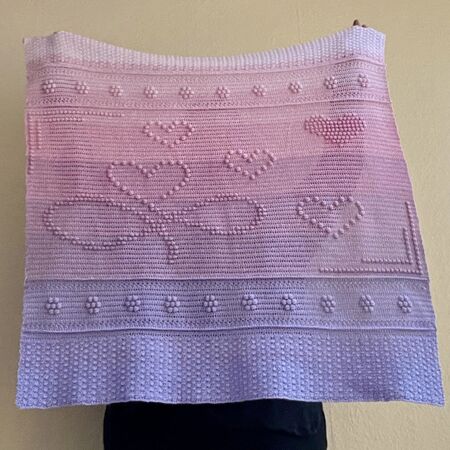 Babydecke Kleiner Herzensbrecher mit Herzmuster in Reihen Decke Geschenk
