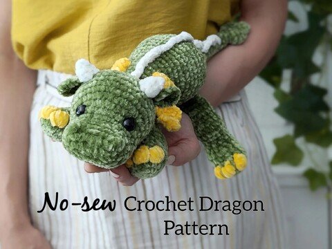No-Sew Dragon - Amigurumi Crochet Pattern (in ENG, DE)