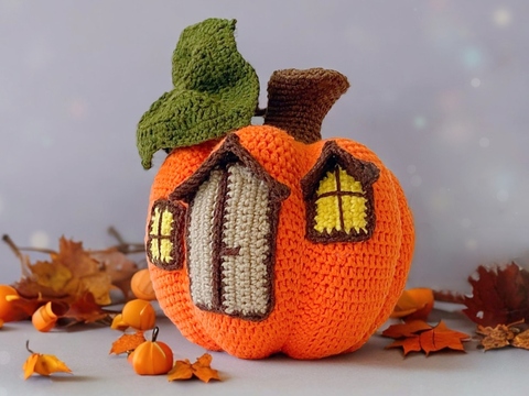 Pumpkin House. Crochet pattern