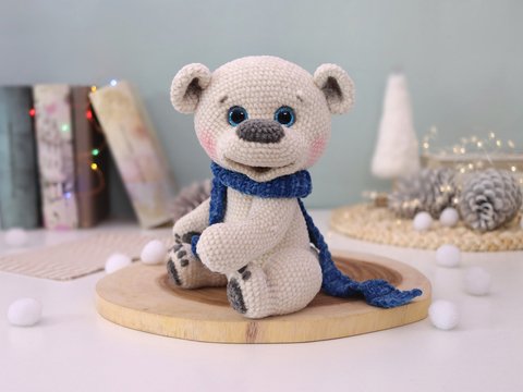 Häkelanleitung Timo, der Eisbär