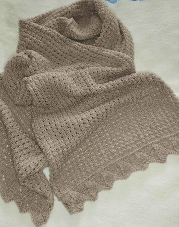 Stola Lace-Wolle gestrickt