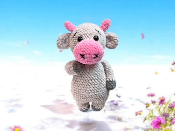 Gehäkelte Kuh – Amigurumi Häkelanleitung für eine Kuschelkuh als PDF-Datei