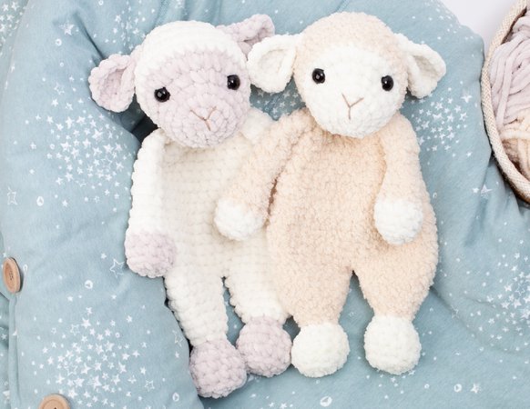 Schaf Schmusetuch Häkelanleitung – Baby Schnuffeltuch, Kuscheltier
