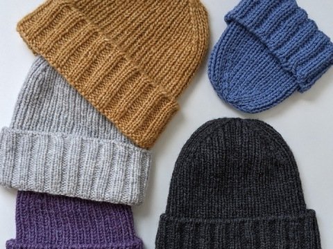 Knitting pattern, hat, Another Brimmed hat, Baby--Adult